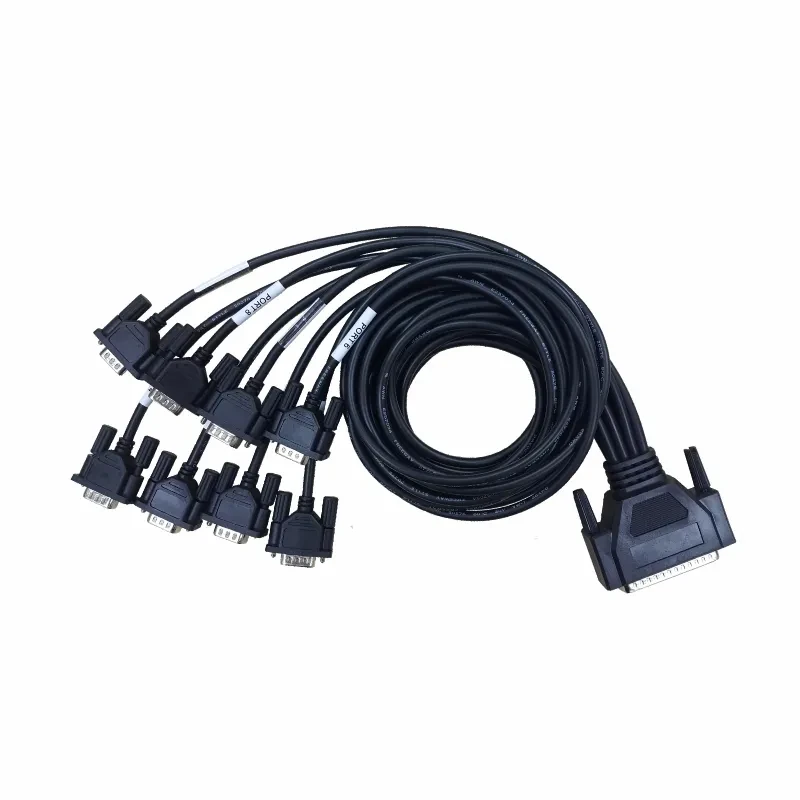 HD 44P Male to 8xDB 9P Female Cable Assembly